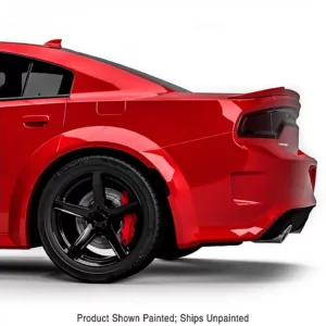 SRT Hellcat Style Rear Bumper; Unpainted